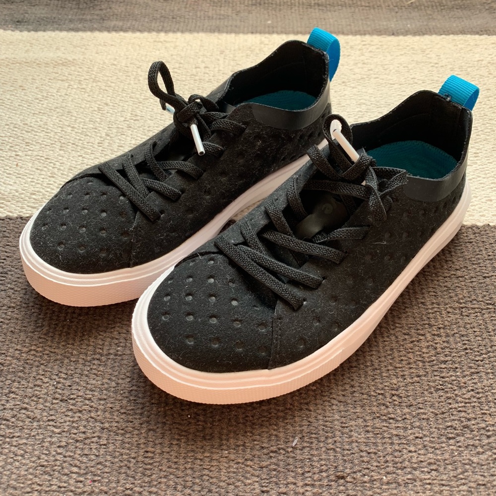 Native black laced sneakers size 12